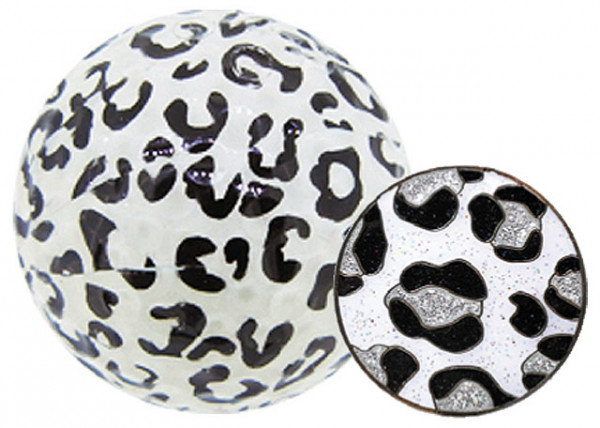 Navika Geschenkset Golfball und Marker "Snow Leopard"