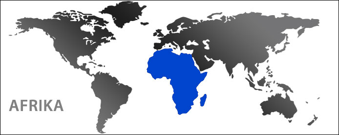 Golfreisen Karte Afrika