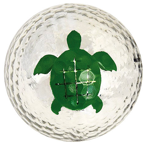 Metallic Bling 3er Pack Golfbälle &quot;Turtle silber&quot;