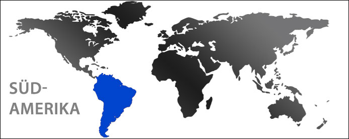 Golfreisen Karte Südamerika